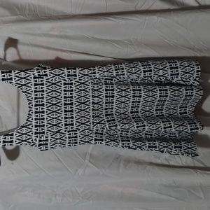 H&M blue and white mini dress